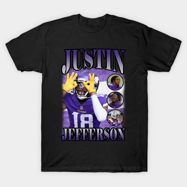 BOOTLEG JUSTIN JEFFERSON T-Shirt by hackercyberattackactivity